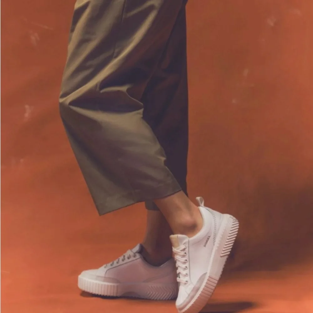 Sorel Cream White Platform Sneakers